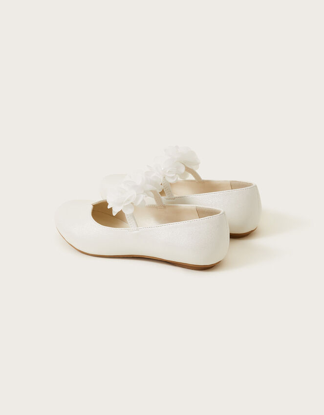 Corsage Ballet Flats, Ivory (IVORY), large
