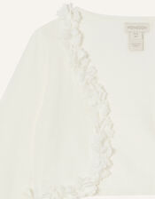 Baby Flora 3D Flower Cardigan, Ivory (IVORY), large