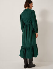 Adriana Corduroy Midi Shirt Dress, Green (GREEN), large
