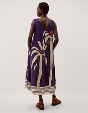 Paloma Sleeveless Print Midi Dress, Blue (NAVY), large