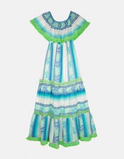 Piti Cuiti Off The Shoulder Chevron Maxi Dress, Multi (MULTI), large