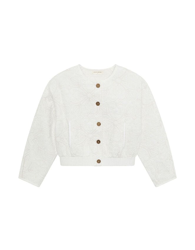 Maison Hotel Boticcelli Quilted Jacket, Ivory (IVORY), large