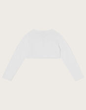 Niamh Pearl Embellished Cardigan, White (WHITE), large