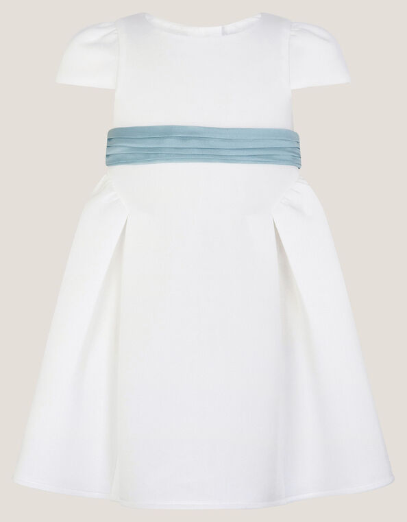 Baby Polly Cap Sleeve Bow Party Dress, Ivory (IVORY), large