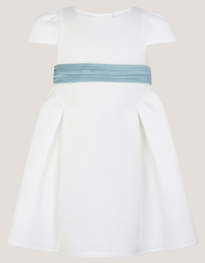 Baby Polly Cap Sleeve Bow Party Dress, Ivory (IVORY), large