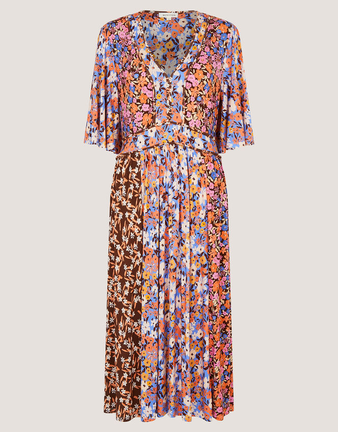 Ceri Floral Print Jersey Midi Dress, Multi (MULTI), large