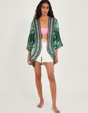 Palm Print Cover-Up in Recycled Polyester, , large