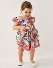 Baby Milena Floral Print Dress, Ivory (IVORY), large