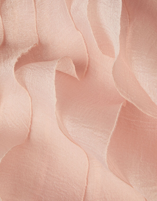 Sequin Waterfall Ruffle Party Dress, Pink (PINK), large