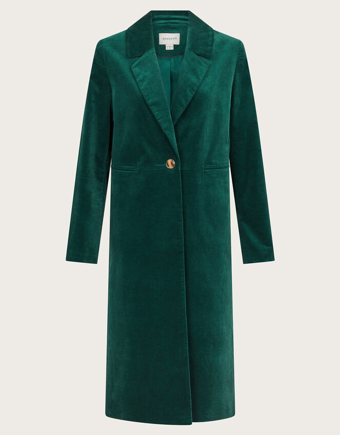 Amalia Velvet Coat, Teal (TEAL), large