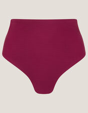 Mia High Waist Bikini Bottom, Red (BURGUNDY), large