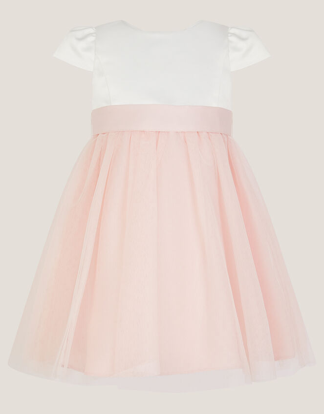 Baby Satin Bridesmaid Dress, Pink (PINK), large