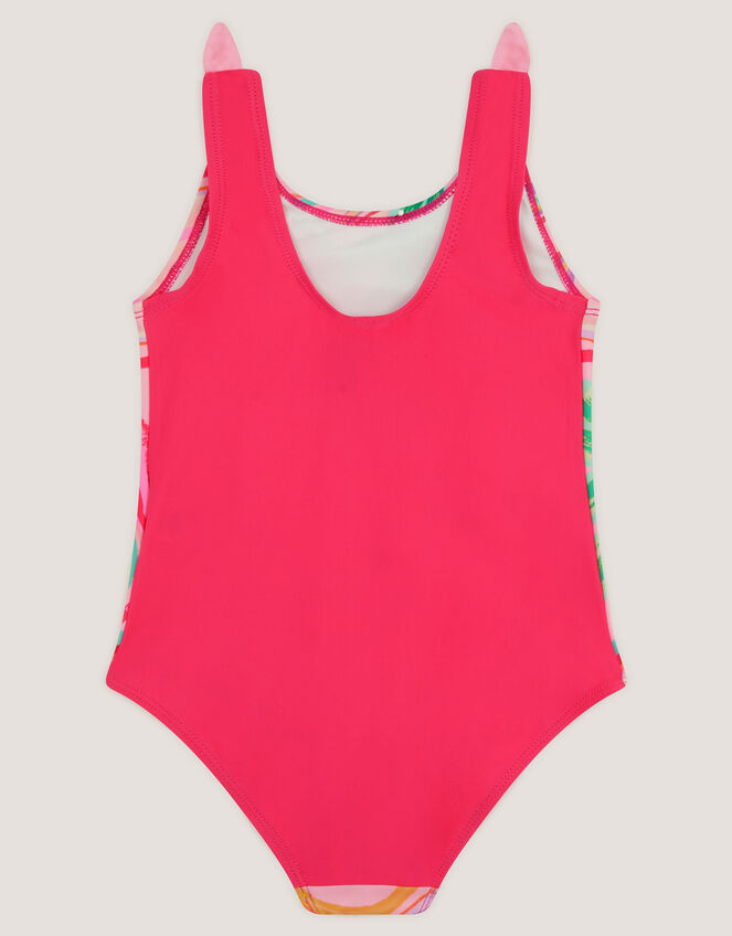 Giraffe Print Swimsuit, Orange (ORANGE), large