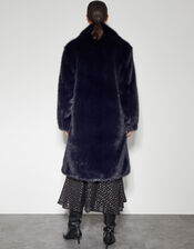Camille Faux Fur Coat, Blue (MIDNIGHT), large