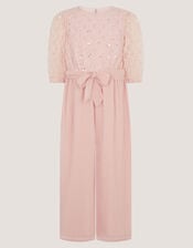 Gracie Embellished Party Jumpsuit, Pink (PINK), large
