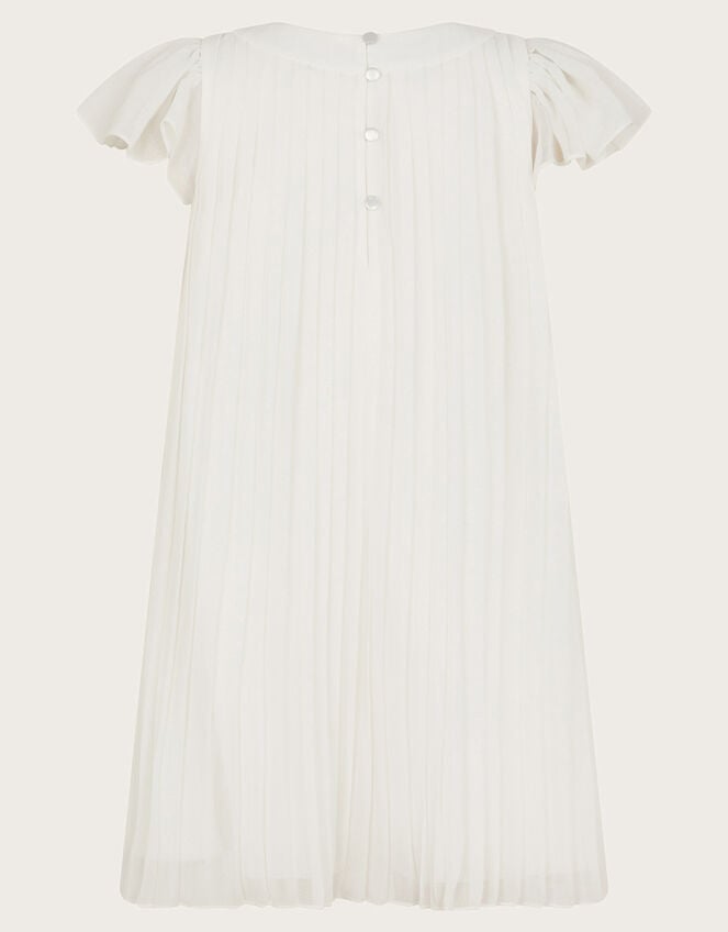 Nellie Pleated Bridesmaid Dress, Ivory (IVORY), large