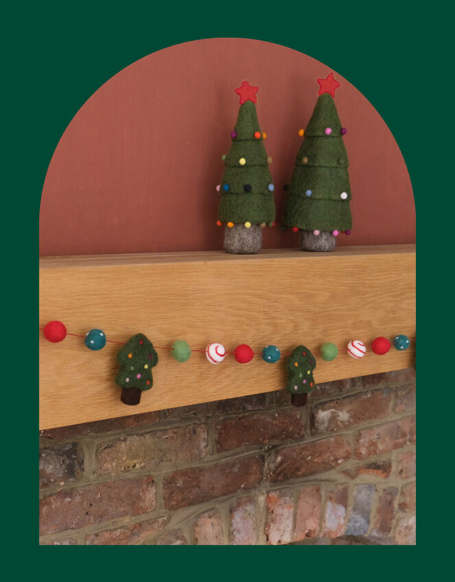 Fiona Walker Felt Christmas Tree Garland, , large