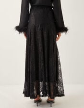 Luna Lace Maxi Skirt, Black (BLACK), large