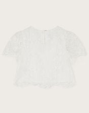 Anna Lace Bridesmaid Top, Ivory (IVORY), large