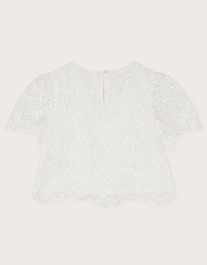 Anna Lace Bridesmaid Top, Ivory (IVORY), large