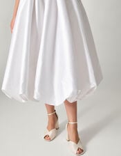 Mia Sleeveless Drop Waist Midi Wedding Dress, Ivory (IVORY), large