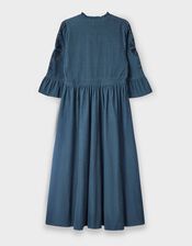 East Odelia Floral Embroidered Maxi Dress, Blue (NAVY), large