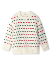 Hatley Christmas Knit Jumper, Ivory (IVORY), large