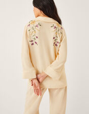 Elodie Floral Embroidered Shirt, Ivory (IVORY), large