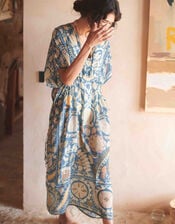 One Hundred Stars Susani Print Kaftan Dress, , large