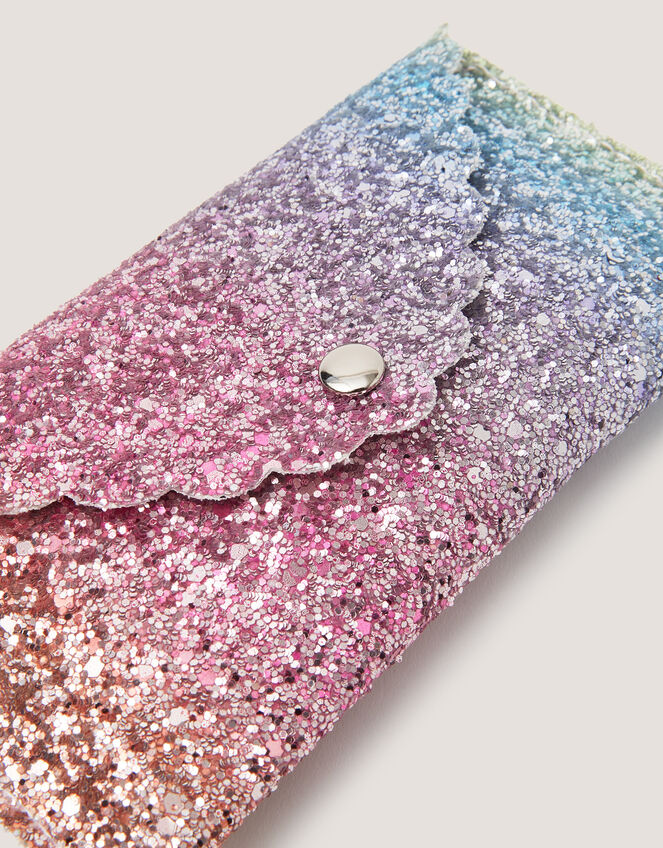 Rainbow Glitter Sunglasses Case, , large