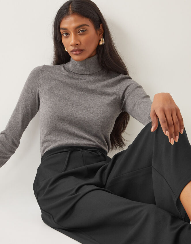 Jo Jersey Culotte Trousers, Black (BLACK), large