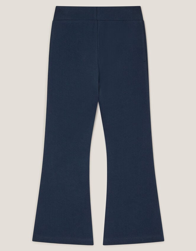Unicorn Sequin Flare Leggings, Blue (NAVY), large