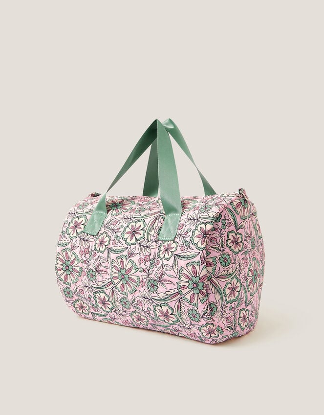 Floral Print Duffle Bag, , large