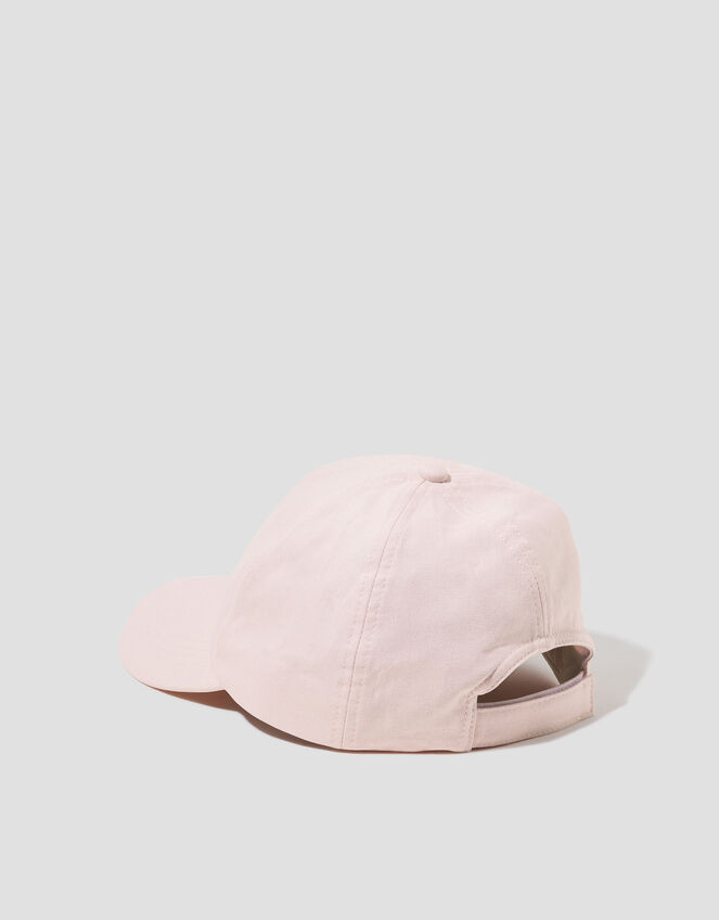 Isha Linen Baseball Cap, Pink (PINK), large