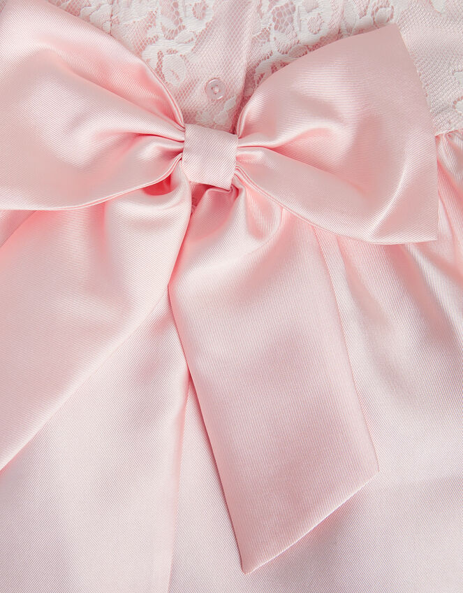 Baby Juno Lace Satin Dress, Pink (PINK), large