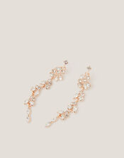 Diamanté Gemstone Drop Earrings, , large