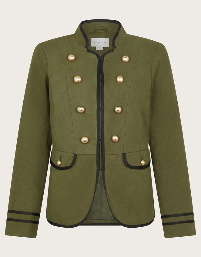 Megan Military Jacket, Green (KHAKI), large