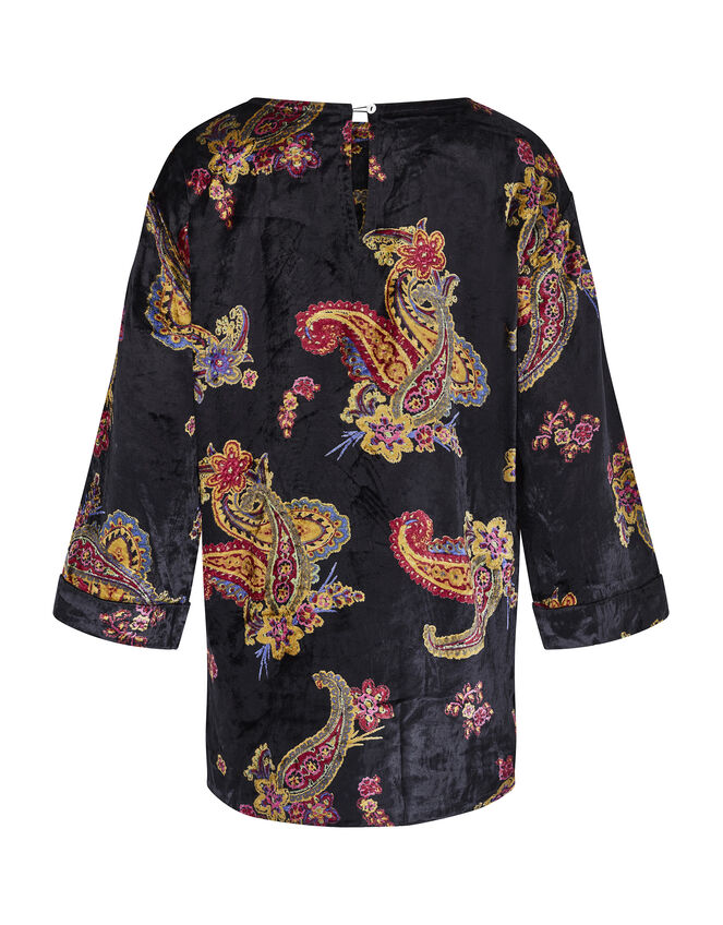 East Lucille Velvet Top, Black (BLACK), large