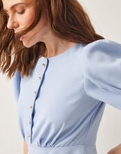 Ruth Scallop Trim Midi Dress, Blue (PALE BLUE), large