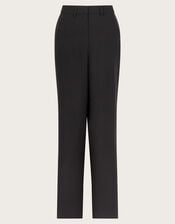 Ava Tuxedo Wide Leg Trousers, Black (BLACK), large