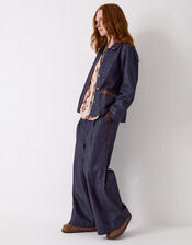 East Jayla Wide Leg Denim Trousers, Blue (NAVY), large