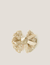 Pearl Lace Bow Hair Clip, , large