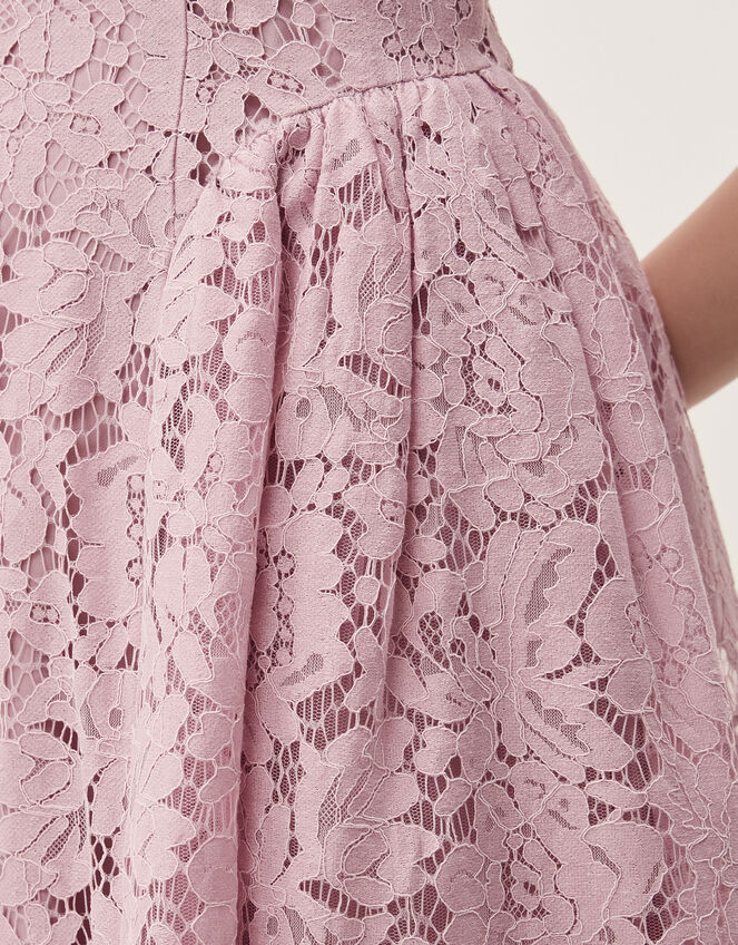 Lydia Sleeveless Lace Midi Dress, Pink (PINK), large