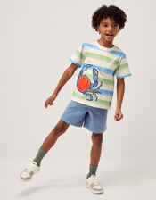 Plain Cotton Pull On Shorts, Blue (BLUE), large