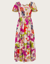 Arissa Print Dress, Ivory (IVORY), large