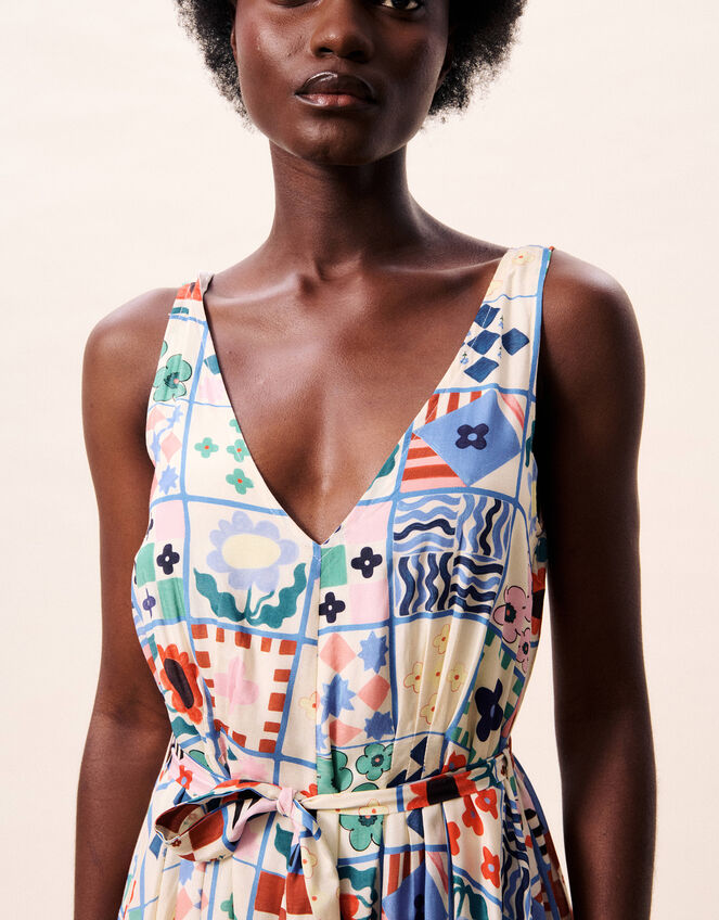 FRNCH Consordia Tile Print Midi Dress, Multi (MULTI), large