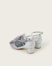 Net Bow Two-Part Heels, Silver (SILVER), large