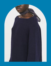 Antik Batik Tamari Printed Bandana, Blue (NAVY), large