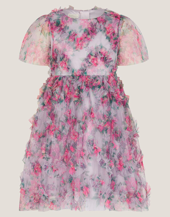 Roma Peony Ruffle Party Dress, Purple (LILAC), large