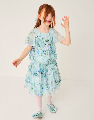 Roma Floral Print Ruffle Top & Skirt Set, Multi (MULTI), large